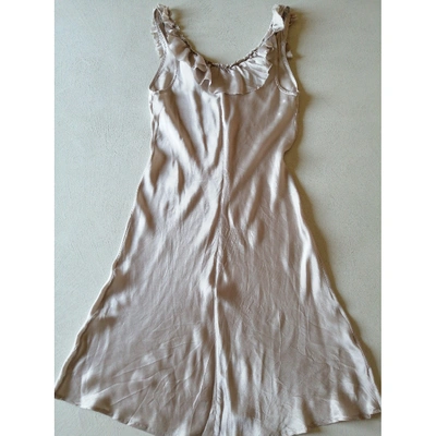Pre-owned Jucca Silk Mid-length Dress In Pink