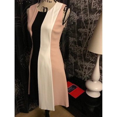 Pre-owned Hugo Boss Mid-length Dress In Pink