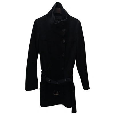 Pre-owned Patrizia Pepe Wool Coat In Black