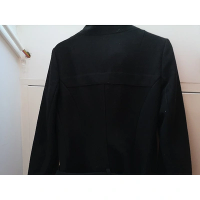 Pre-owned Patrizia Pepe Wool Coat In Black