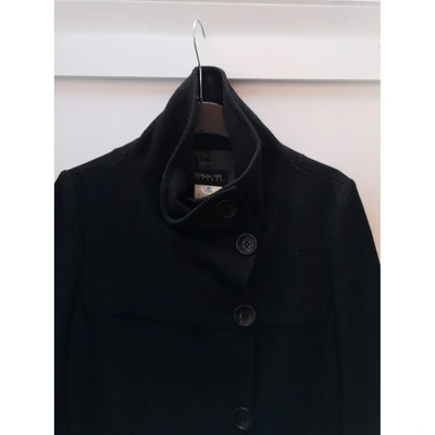 Pre-owned Patrizia Pepe Wool Coat In Black