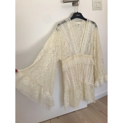Pre-owned Anna Sui Tunic In Beige