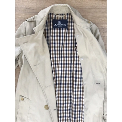 Pre-owned Aquascutum Beige Cotton Coat