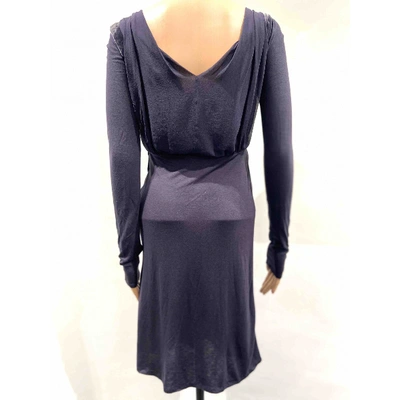 Pre-owned Vanessa Bruno Wool Mid-length Dress In Purple