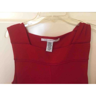 Pre-owned Diane Von Furstenberg Wool Mid-length Dress In Red