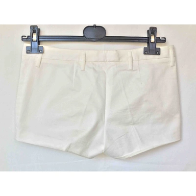 Pre-owned Prada White Cotton Shorts
