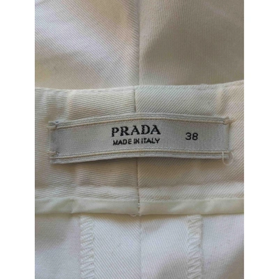 Pre-owned Prada White Cotton Shorts