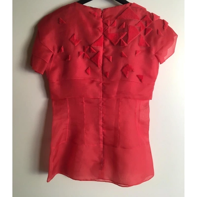 Pre-owned Fendi Red Synthetic Top