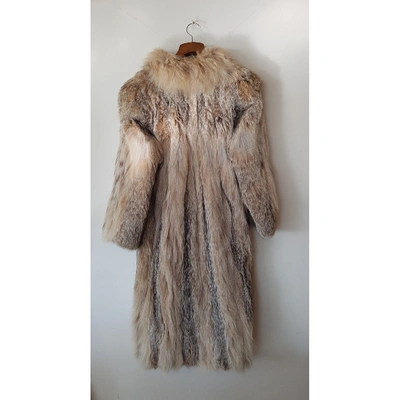 Pre-owned Saint Laurent Beige Fur Coat