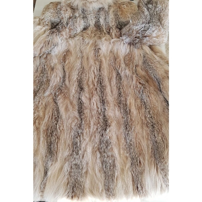 Pre-owned Saint Laurent Beige Fur Coat