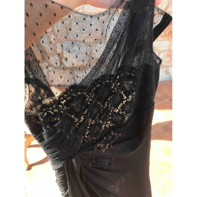 Pre-owned Valentino Lace Mid-length Dress In Black
