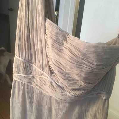 Pre-owned Luisa Beccaria Beige Silk Dress