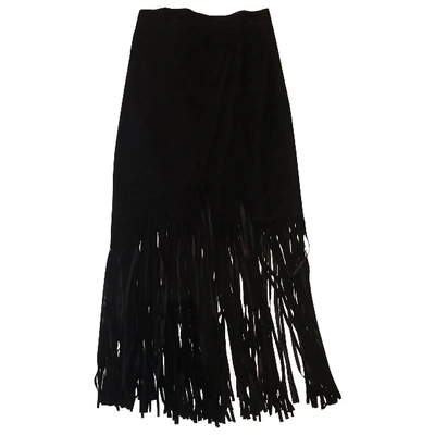 Pre-owned Tamara Mellon Black Suede Skirt
