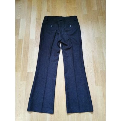 Pre-owned Burberry Grey Wool Trousers