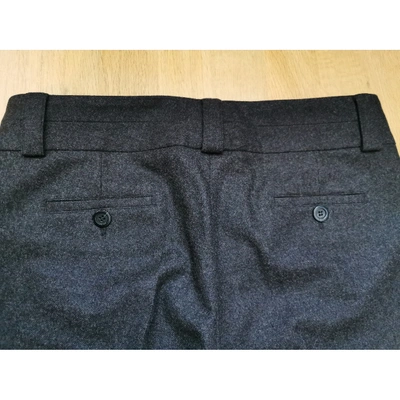 Pre-owned Burberry Grey Wool Trousers