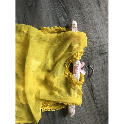 Pre-owned Thomas Wylde Silk Maxi Dress In Yellow