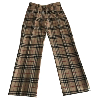 Pre-owned Burberry Wool Straight Pants In Other