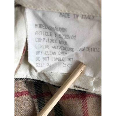 Pre-owned Burberry Wool Straight Pants In Other