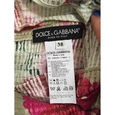 Pre-owned Dolce & Gabbana Beige Cotton Dress