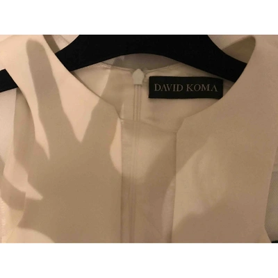 Pre-owned David Koma Mini Dress In White