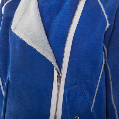 Pre-owned Designers Remix Leather Jacket In Blue