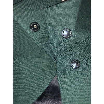 Pre-owned Annie P Wool Coat In Green