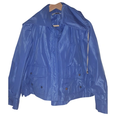 Pre-owned Carolina Herrera Biker Jacket In Blue