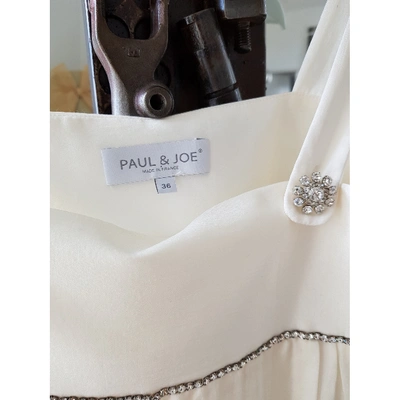 Pre-owned Paul & Joe Silk Dress In White