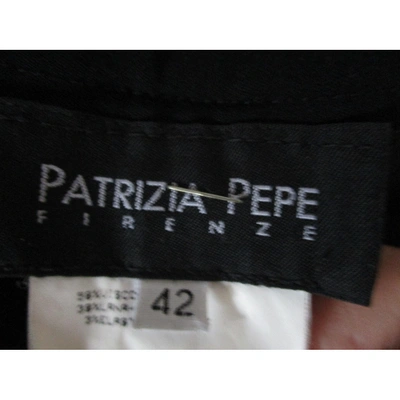 Pre-owned Patrizia Pepe Straight Pants In Black