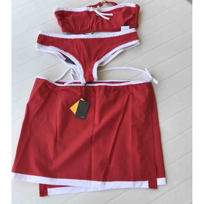 Pre-owned Fendi One-piece Swimsuit In Red