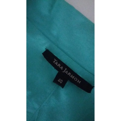 Pre-owned Tara Jarmon Trench Coat In Turquoise