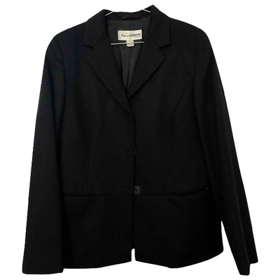Pre-owned Pierre Cardin Wool Short Vest In Black