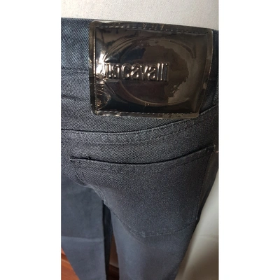 Pre-owned Just Cavalli Straight Pants In Metallic