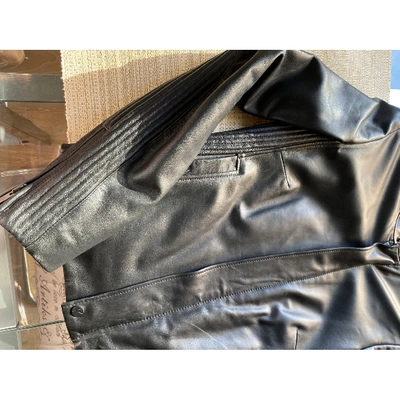 Pre-owned Karl Lagerfeld Leather Jacket In Black