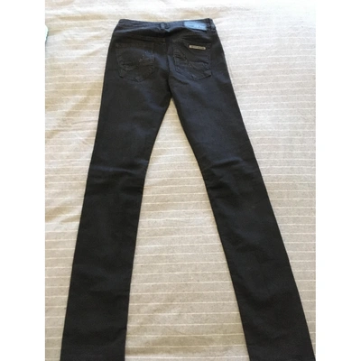 Pre-owned Dkny Black Cotton - Elasthane Jeans