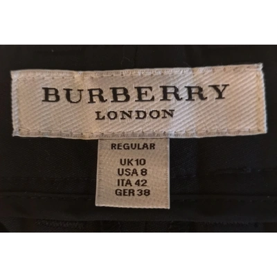 Pre-owned Burberry Black Wool Trousers