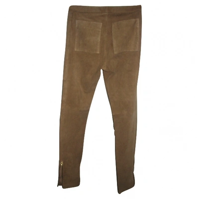 Pre-owned Manoush Slim Pants In Brown