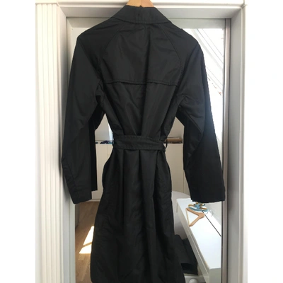 Pre-owned Prada Black Trench Coat