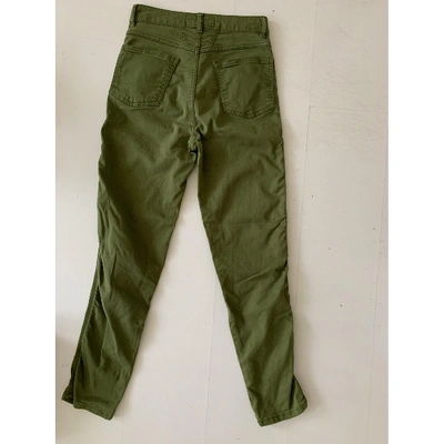 Pre-owned Closed Green Cotton Trousers