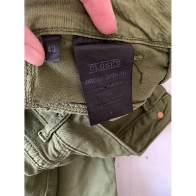 Pre-owned Closed Green Cotton Trousers