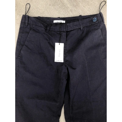 Pre-owned Carven Straight Pants In Blue