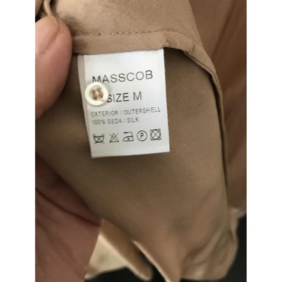 Pre-owned Masscob Silk Blouse In Camel