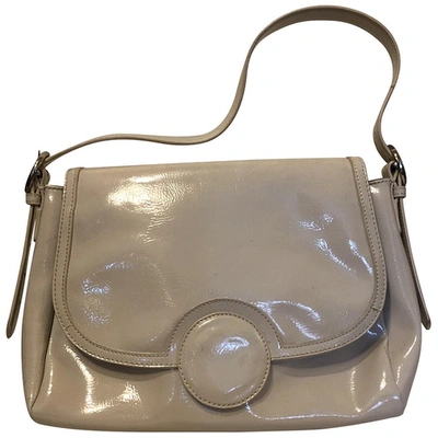 Pre-owned Lulu Guinness White Patent Leather Handbag