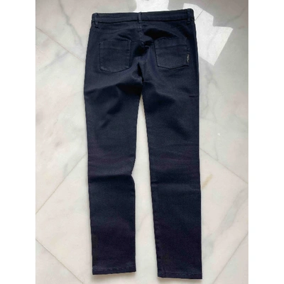 Pre-owned Miu Miu Slim Jeans In Blue