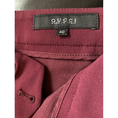 Pre-owned Gucci Carot Pants In Purple