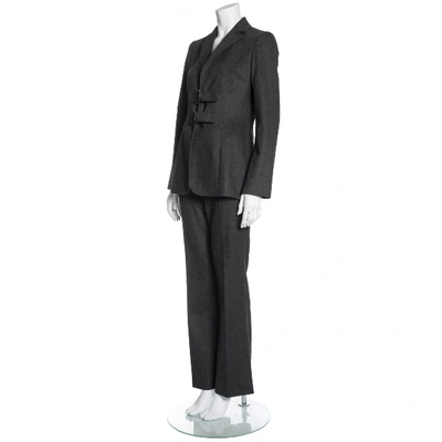 Pre-owned Valentino Wool Jumpsuit In Grey