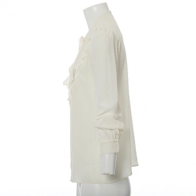 Pre-owned Miu Miu Silk Blouse In White