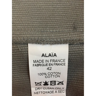 Pre-owned Alaïa Trench Coat In Grey