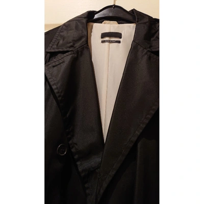 Pre-owned Prada Trench Coat In Black