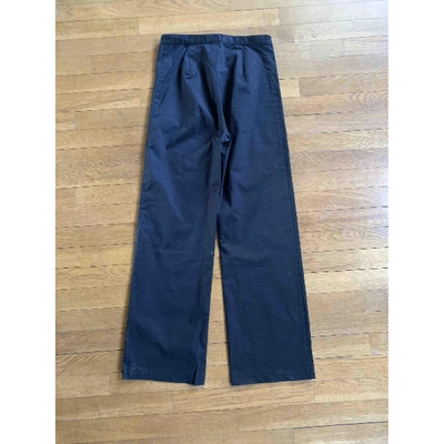 Pre-owned Baserange Black Cotton Trousers